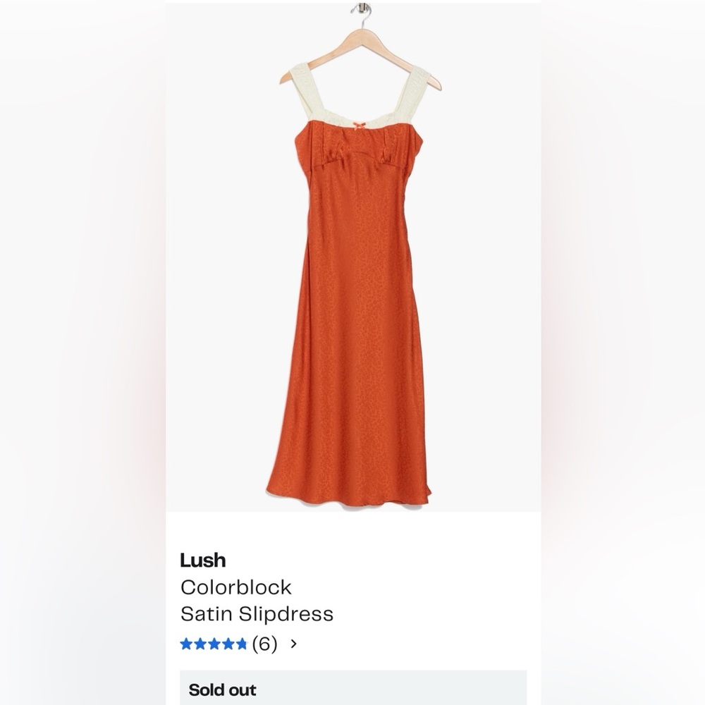 Lush Orange Satin Slipdress